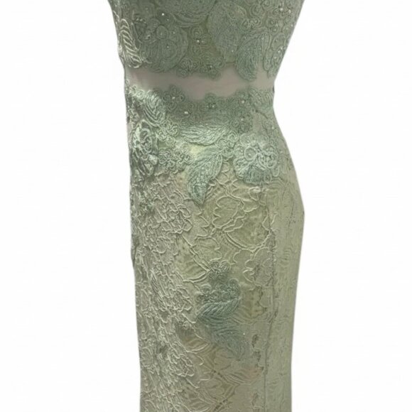 Cinderella Divine Mint Green Maxi Long Evening Dress Prom Wedding Party Size 6 - Picture 8 of 12